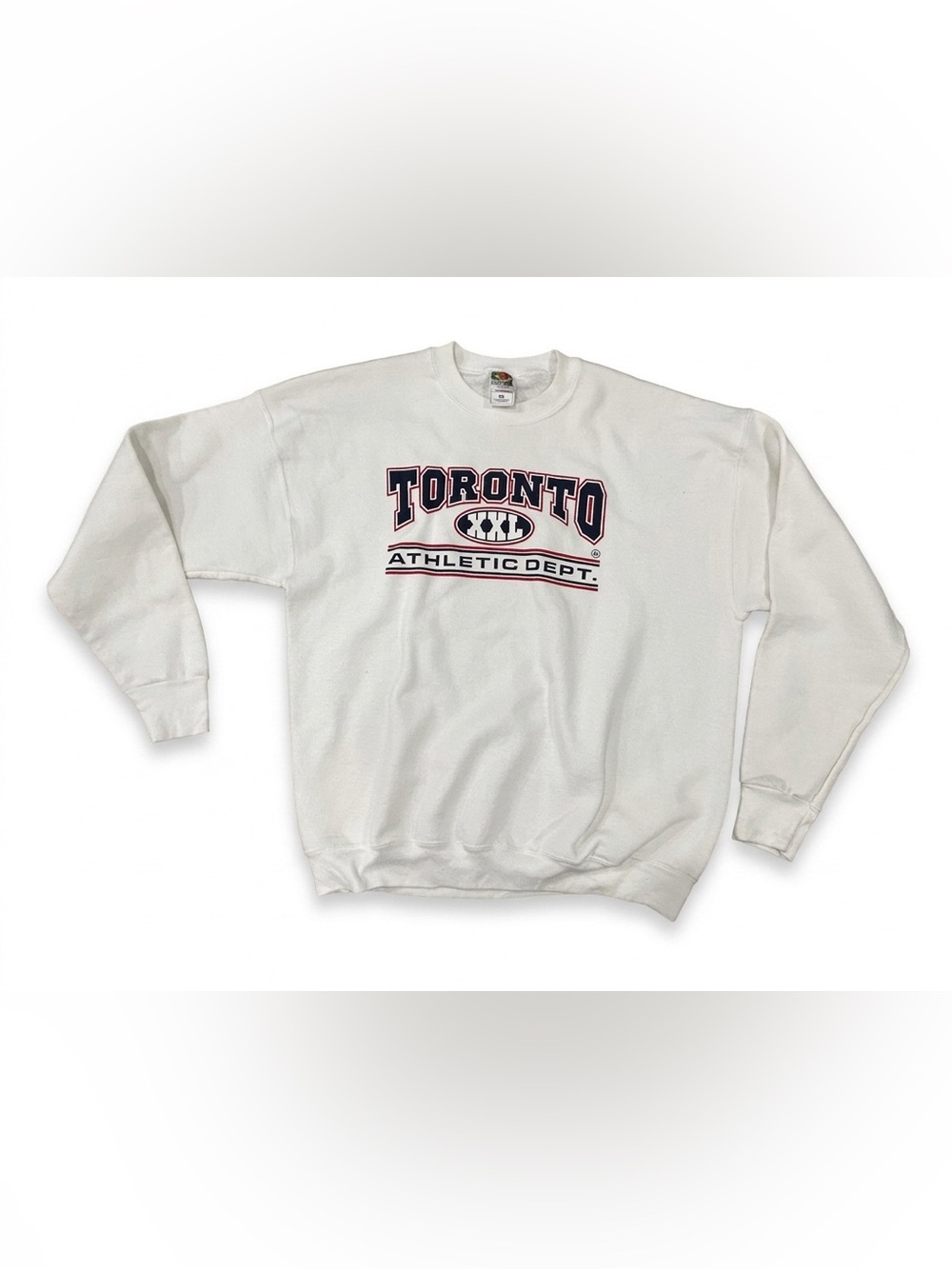 Vintage Toronto Athletic Dept Sweatshirt Men XL White Fruit of the Loom Pullover